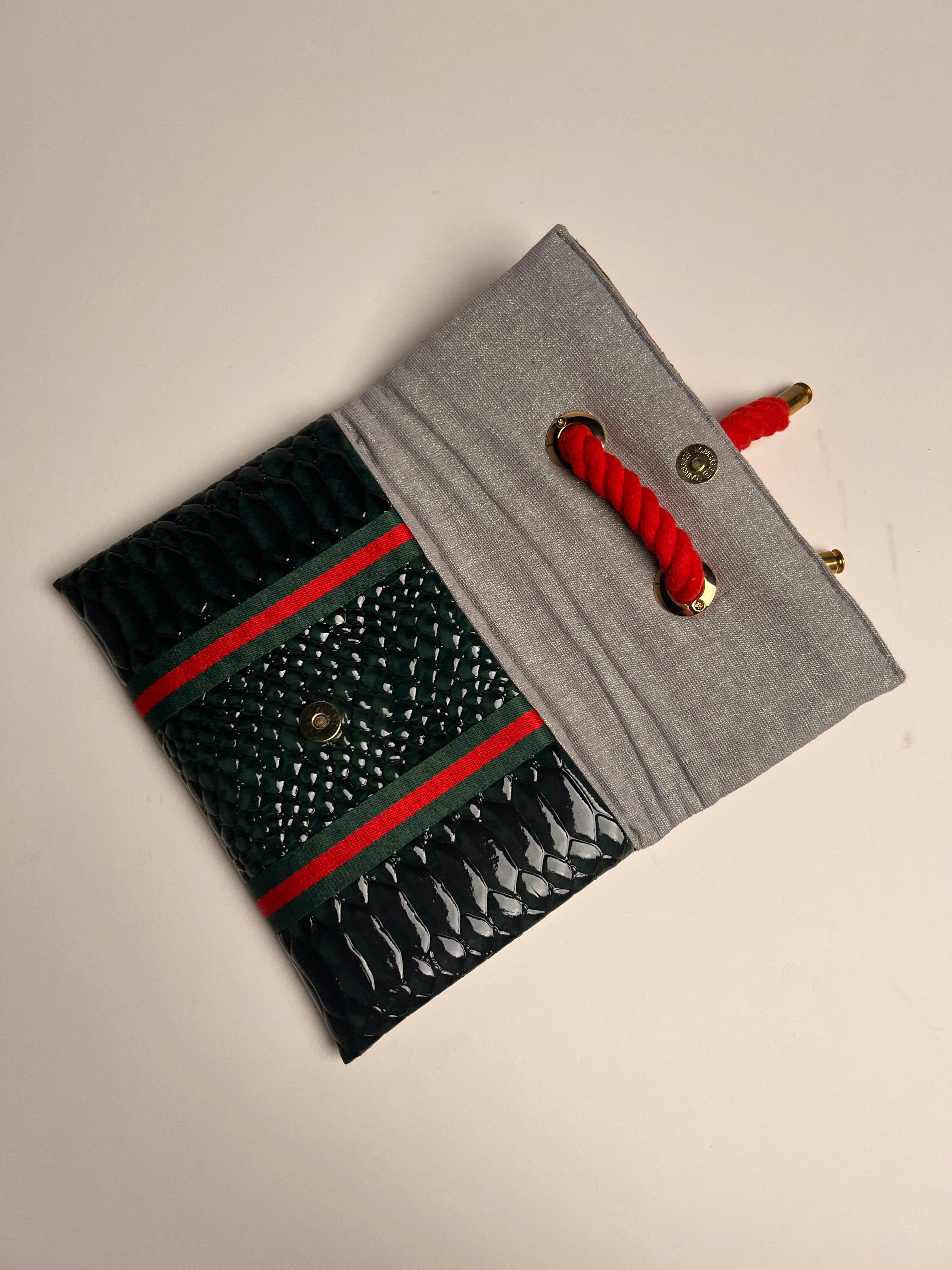 Knotted Tropical Embroidered Clutch