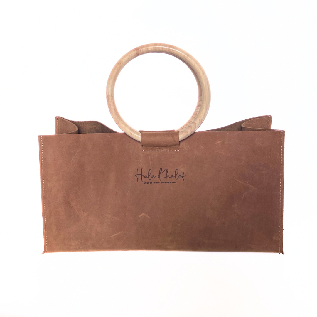 Utility Tan Grain Side Leather Tote - Small