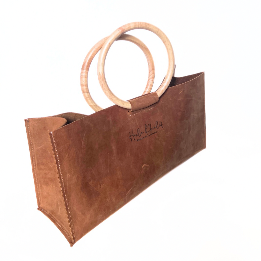 Utility Tan Grain Side Leather Tote - Small